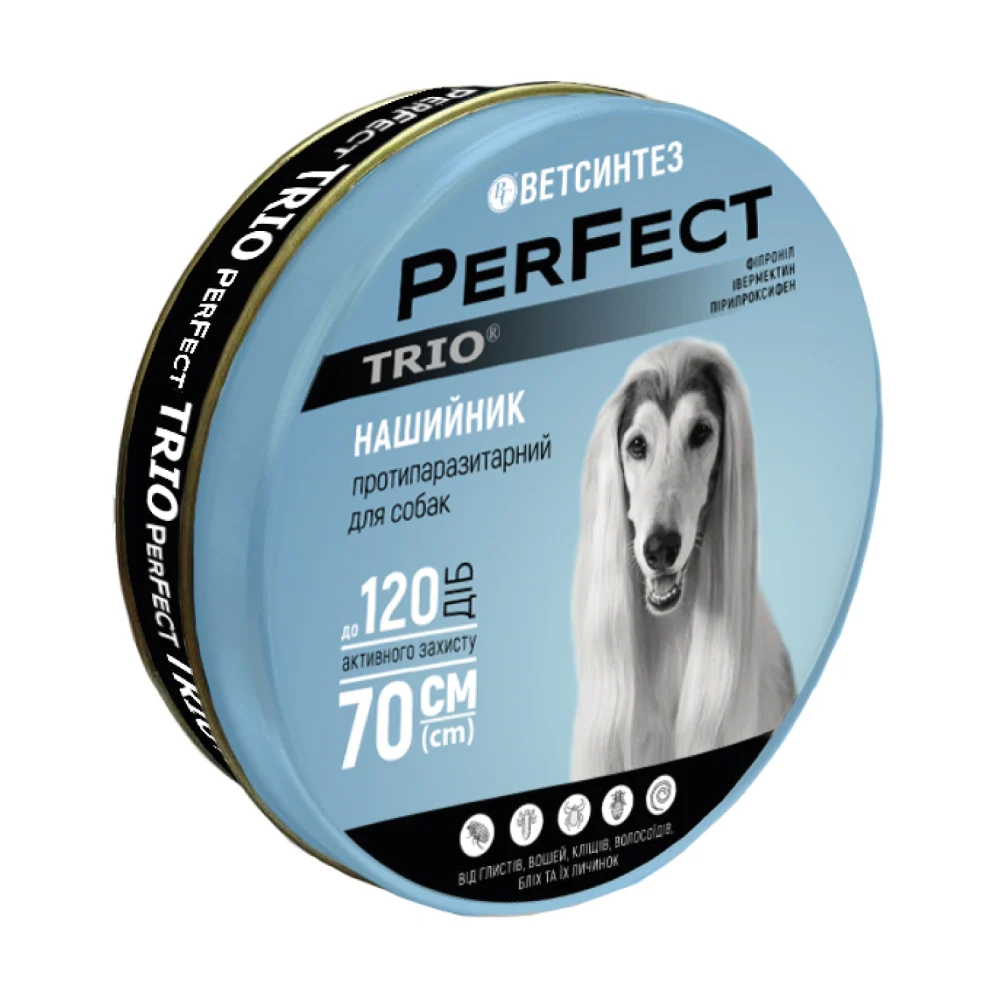 PerFect TRIO ошейник для собак 70 см - синий PerFect TRIO ошейник для собак 70 см - синий
