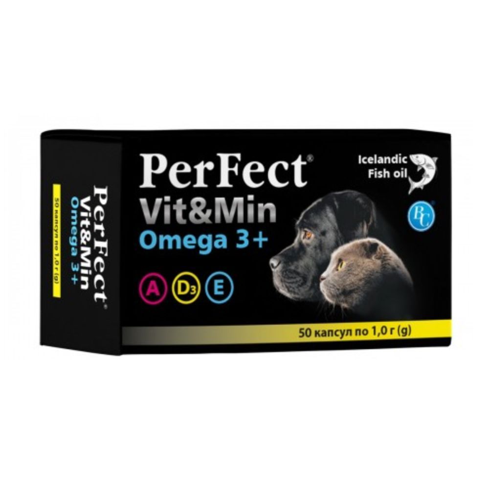 PerFect Vit&Min Omega3+ добавка для собак та котів №50 по 1 г PerFect Vit&Min Omega3+ добавка для собак та котів №50 по 1 г