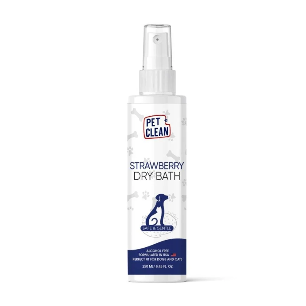 Pet Clean Dry Bath сухий шампунь для собак 250 мл - полуниця Pet Clean Dry Bath сухий шампунь для собак 250 мл - полуниця