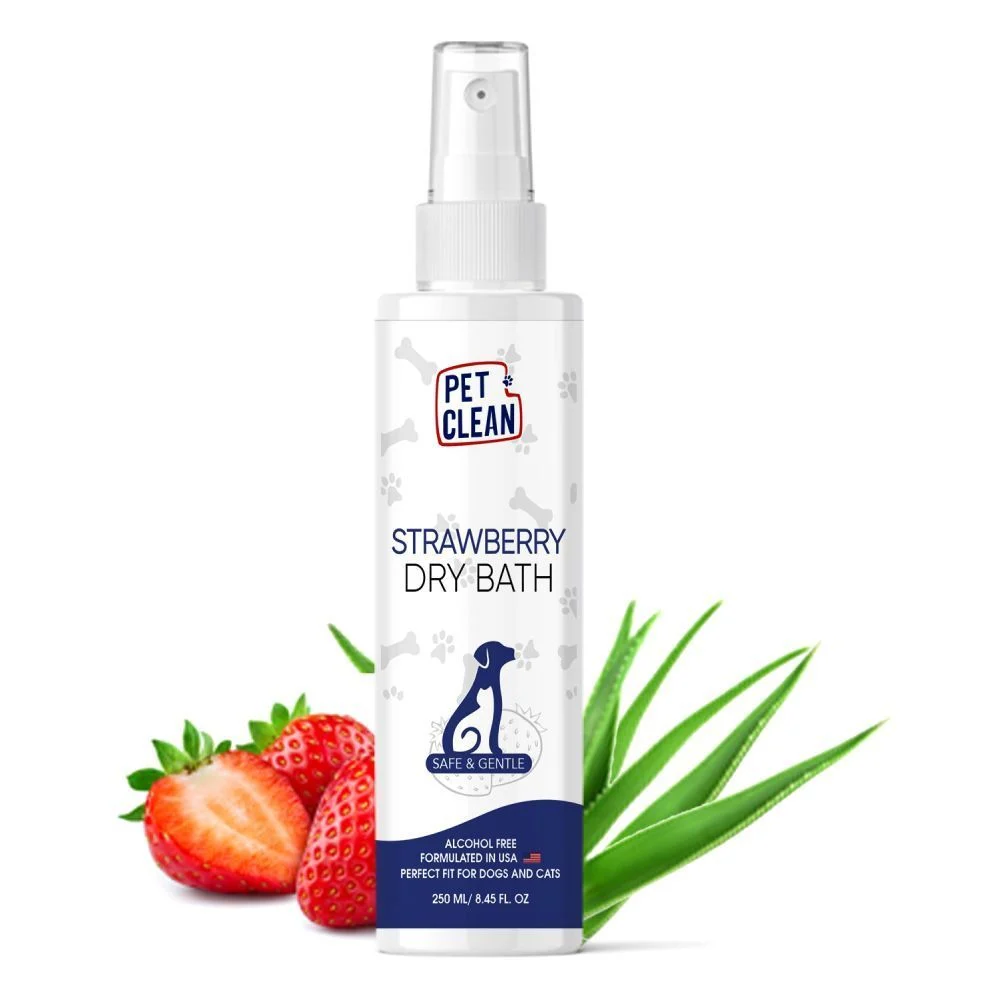 Pet Clean Dry Bath сухий шампунь для собак 250 мл - полуниця Pet Clean Dry Bath сухий шампунь для собак 250 мл - полуниця