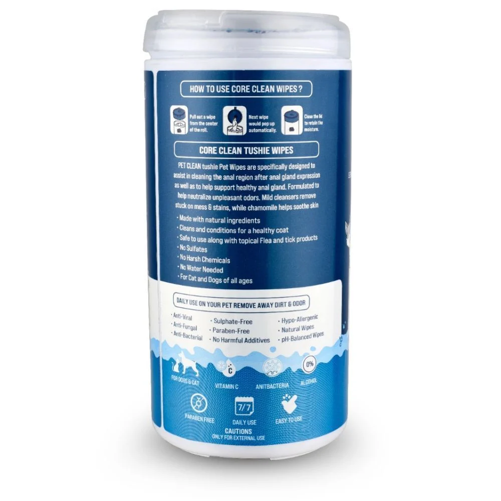 Pet Clean Pet Tushie Wipes серветки для собак 50 шт - алое вера