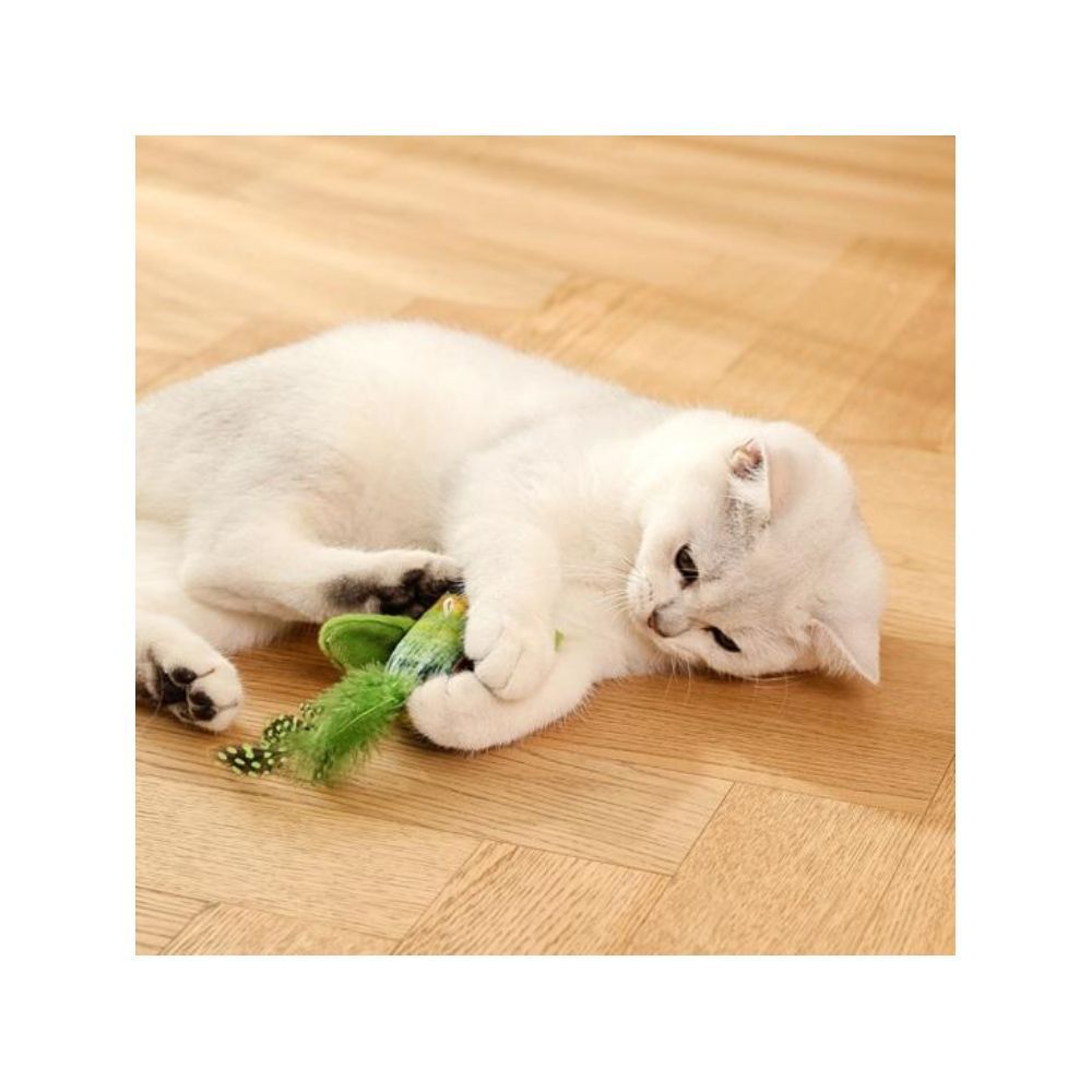 Pet Fun іграшка для котів пташка 5х14х11,5 см - зелений Pet Fun іграшка для котів пташка 5х14х11,5 см - зелений