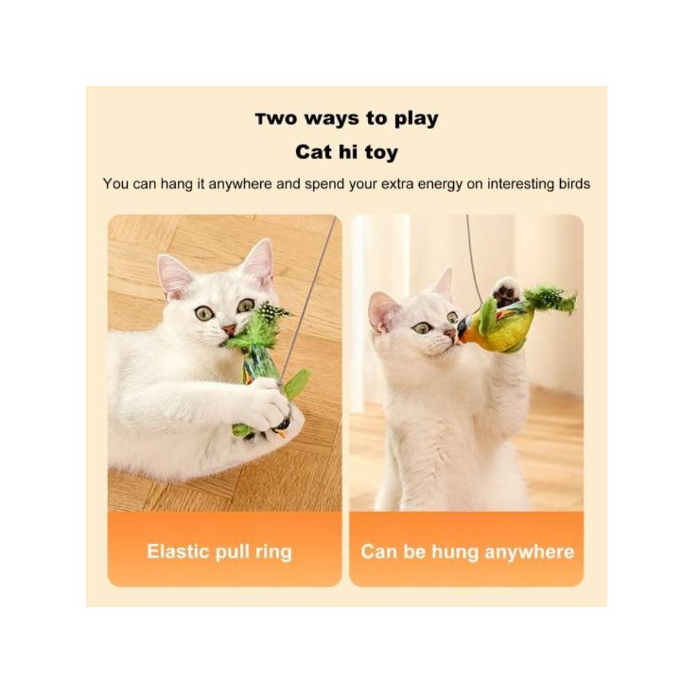 Pet Fun іграшка для котів пташка 5х14х11,5 см - зелений Pet Fun іграшка для котів пташка 5х14х11,5 см - зелений