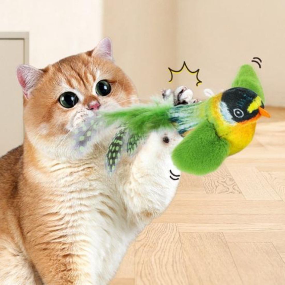 Pet Fun іграшка для котів пташка 5х14х11,5 см - зелений Pet Fun іграшка для котів пташка 5х14х11,5 см - зелений