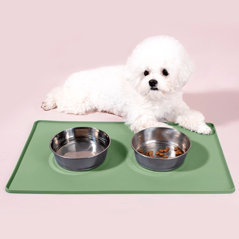 Pet Fun килимок під миски для собак 48х30х0,8 см - зелений