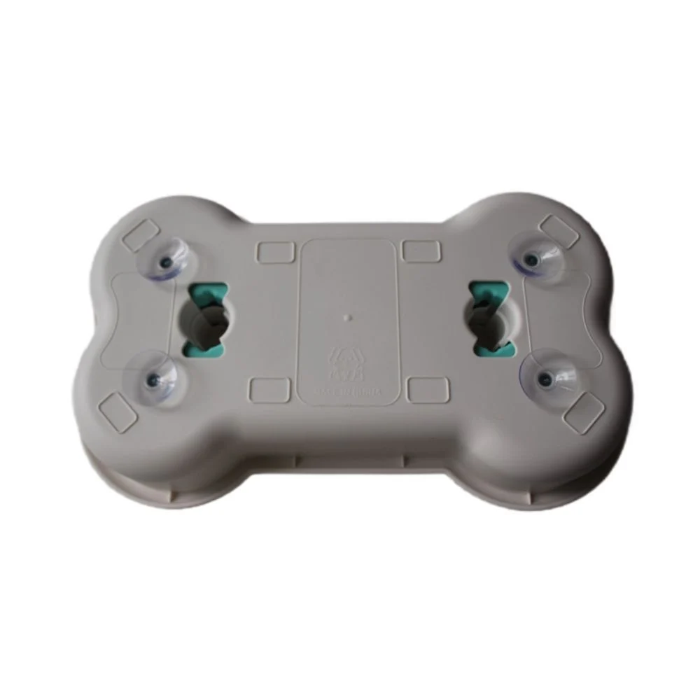 Pet Fun миска для собак 25х43х7,5 см - біло-зелений