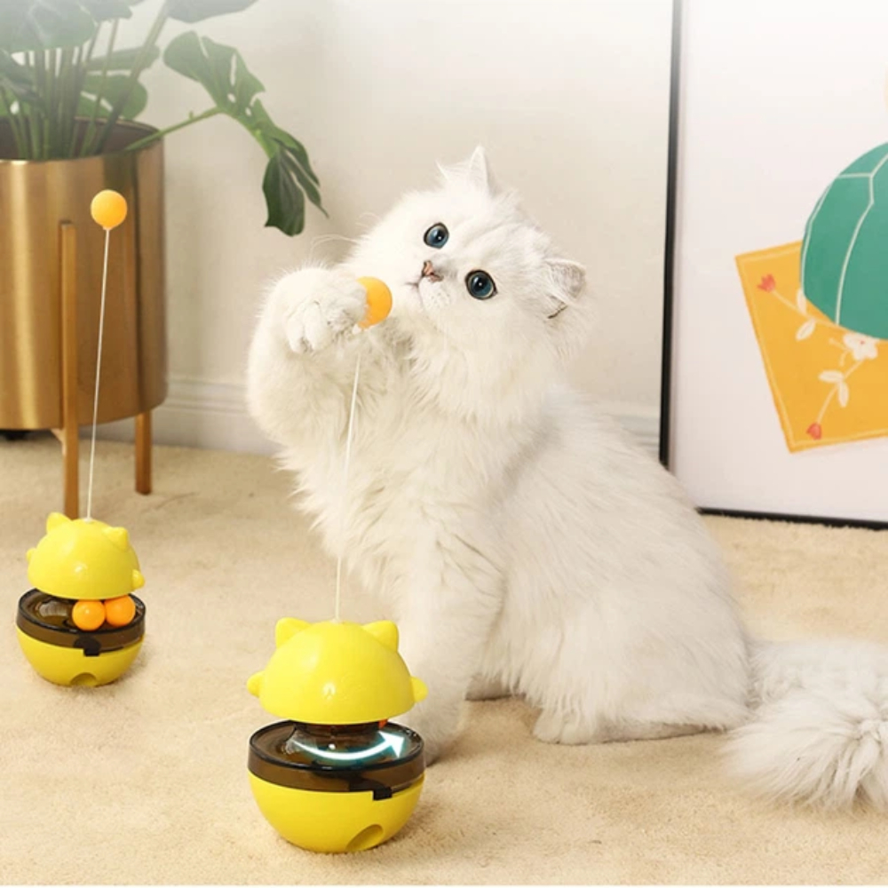 Pet Fun Неваляшка іграшка для котів 135 мм - жовтий Pet Fun Неваляшка іграшка для котів 135 мм - жовтий