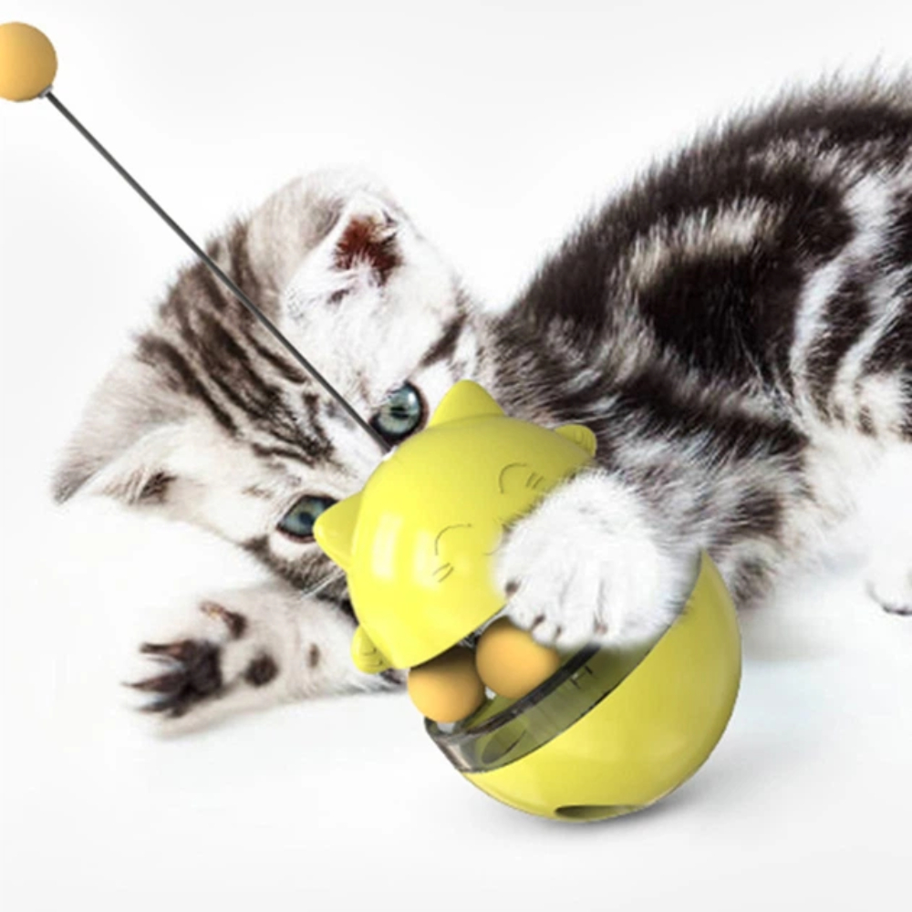 Pet Fun Неваляшка іграшка для котів 135 мм - жовтий Pet Fun Неваляшка іграшка для котів 135 мм - жовтий