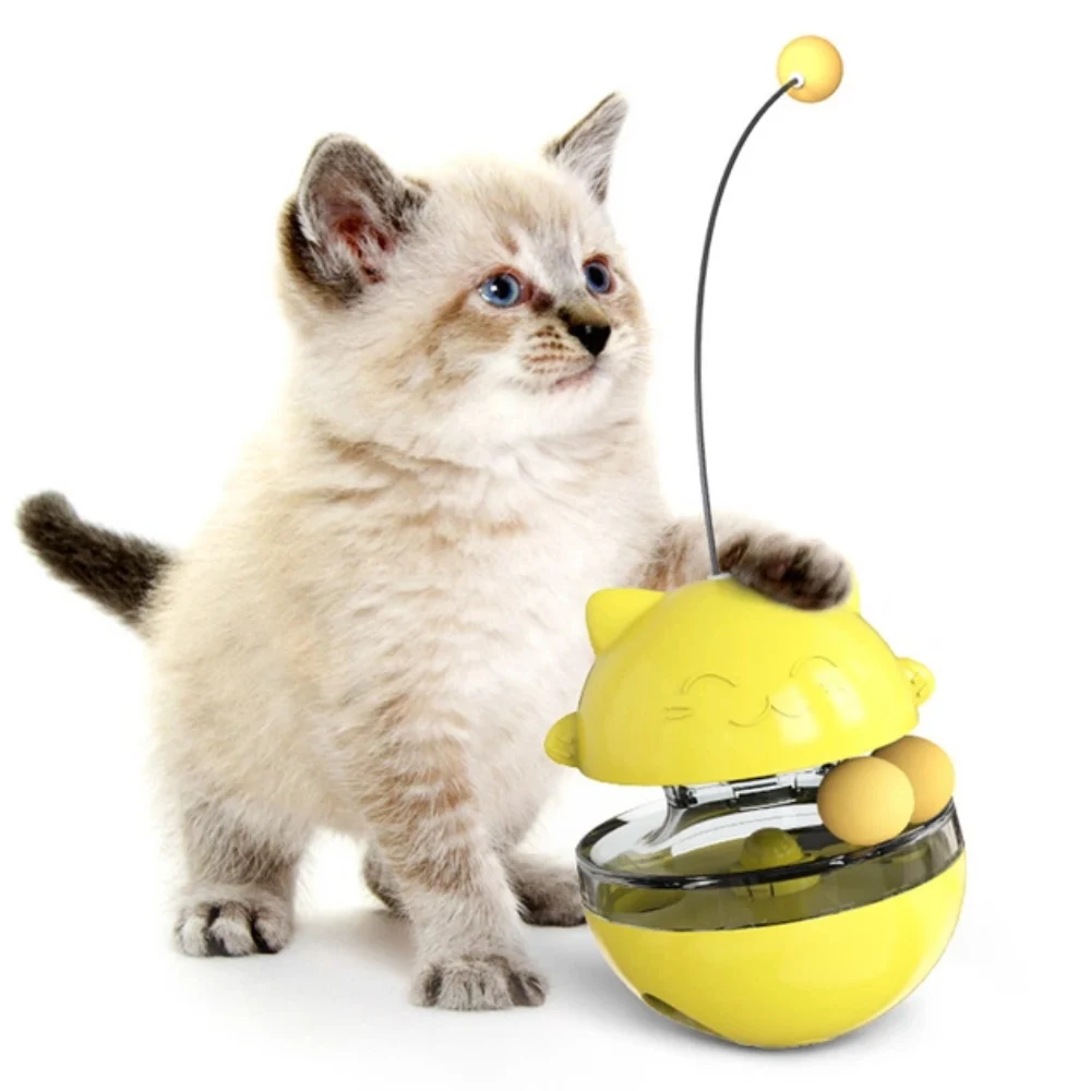 Pet Fun Неваляшка іграшка для котів 135 мм - жовтий Pet Fun Неваляшка іграшка для котів 135 мм - жовтий