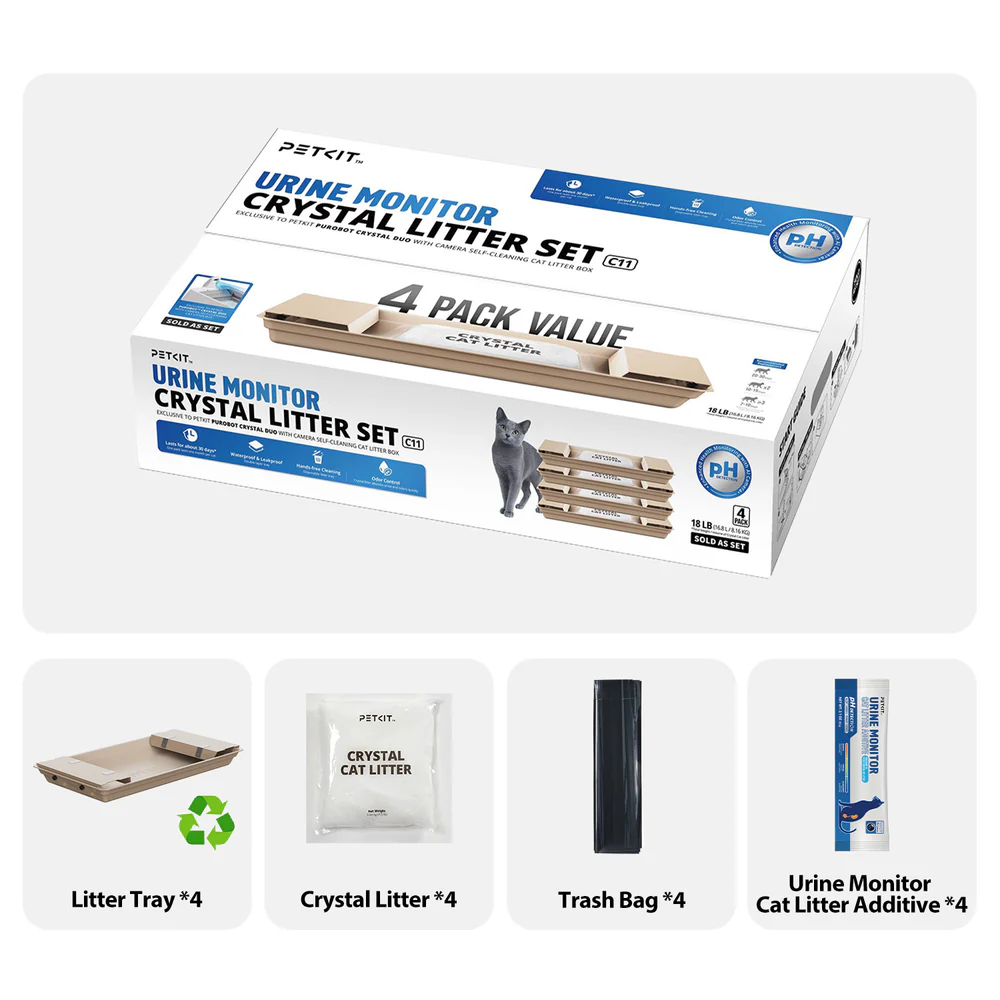 Набір наповнювачів для моніторингу сечі Petkit Urine Monitor Crystal Litter Set C11 4 шт Набір наповнювачів для моніторингу сечі Petkit Urine Monitor Crystal Litter Set C11 4 шт