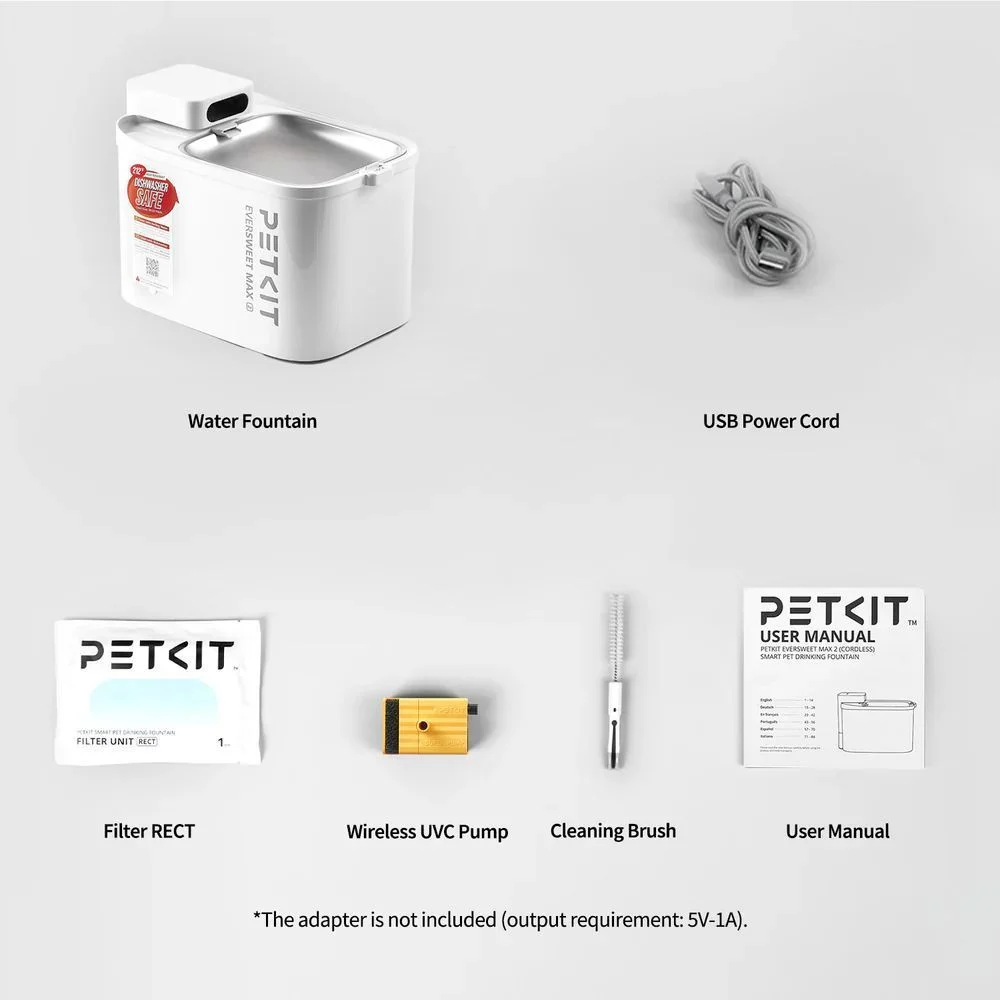 Поїлка-фонтан для котів Petkit EverSweet Max 2 (UVC) 3 л - білий