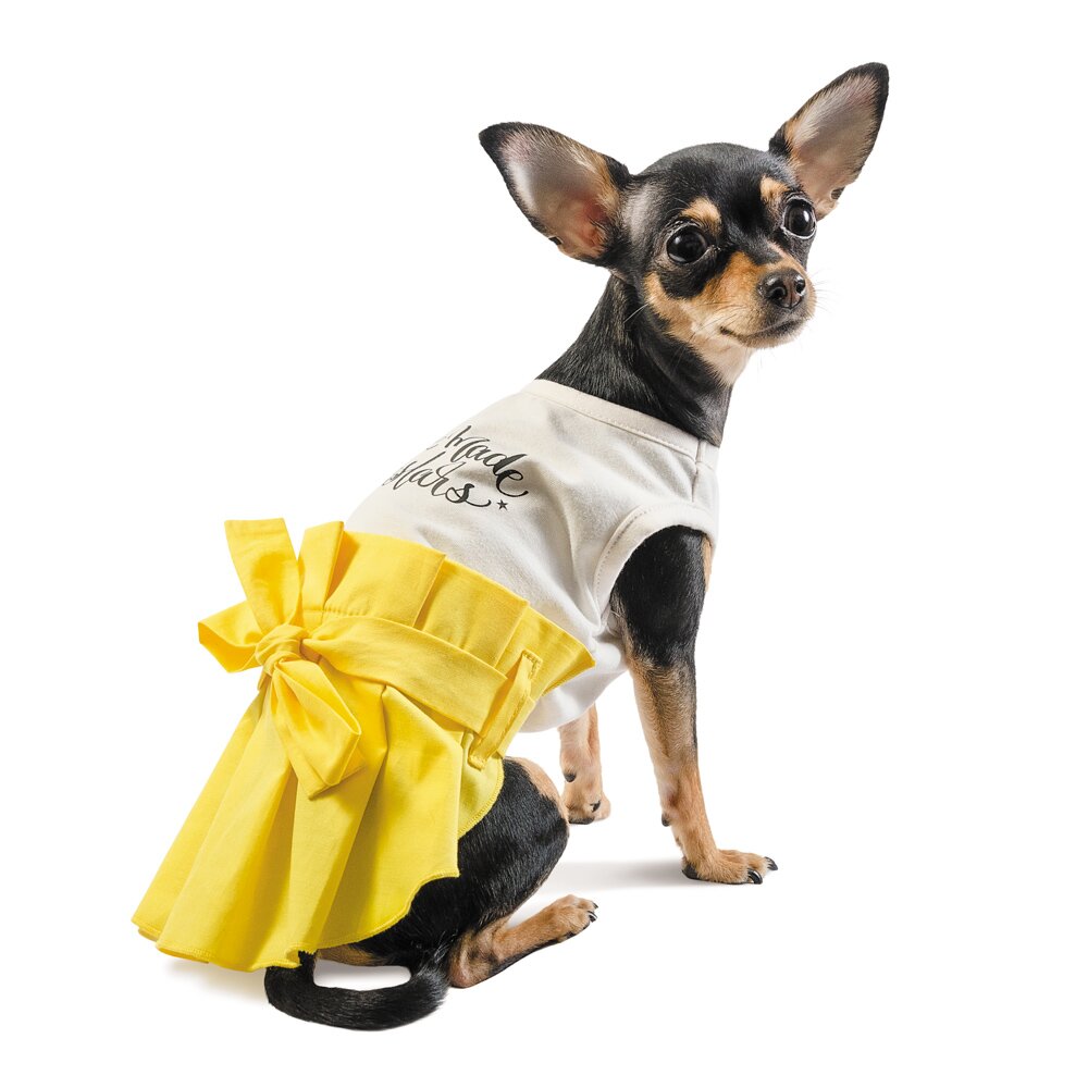 Платье для собак Pet Fashion «Ева» XS (жёлтое)