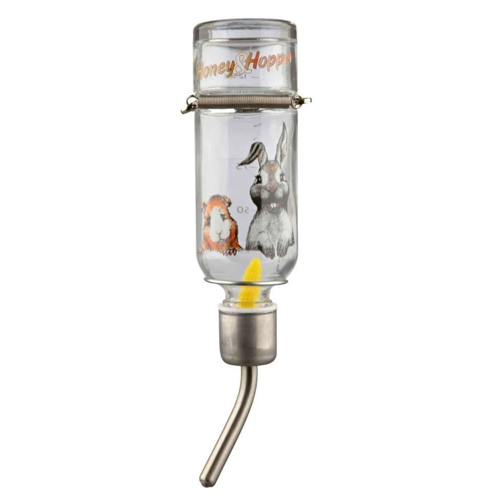 Поїлка для гризунів Trixie Honey & Hopper 250 мл - скло Поїлка для гризунів Trixie Honey & Hopper 250 мл - скло