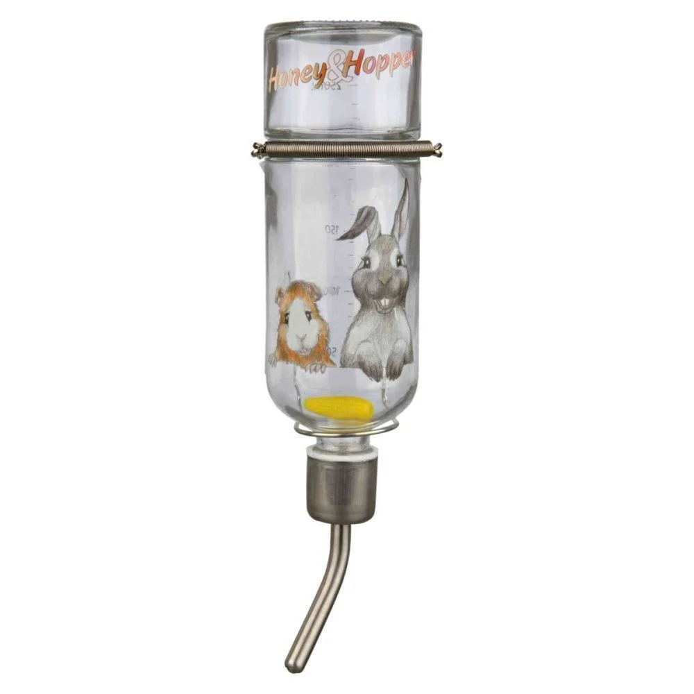 Поїлка для гризунів Trixie Honey & Hopper 250 мл - скло Поїлка для гризунів Trixie Honey & Hopper 250 мл - скло