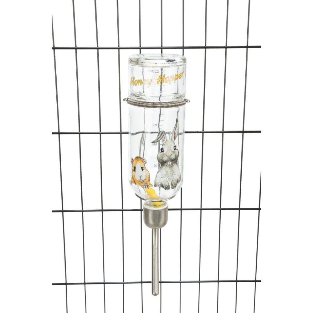 Поїлка для гризунів Trixie Honey & Hopper 250 мл - скло Поїлка для гризунів Trixie Honey & Hopper 250 мл - скло