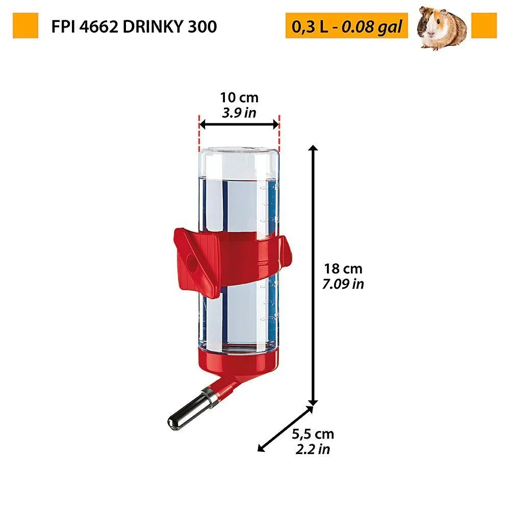 Поїлка для гризунів Ferplast FPI 4662 Drinky 300 мл Поїлка для гризунів Ferplast FPI 4662 Drinky 300 мл