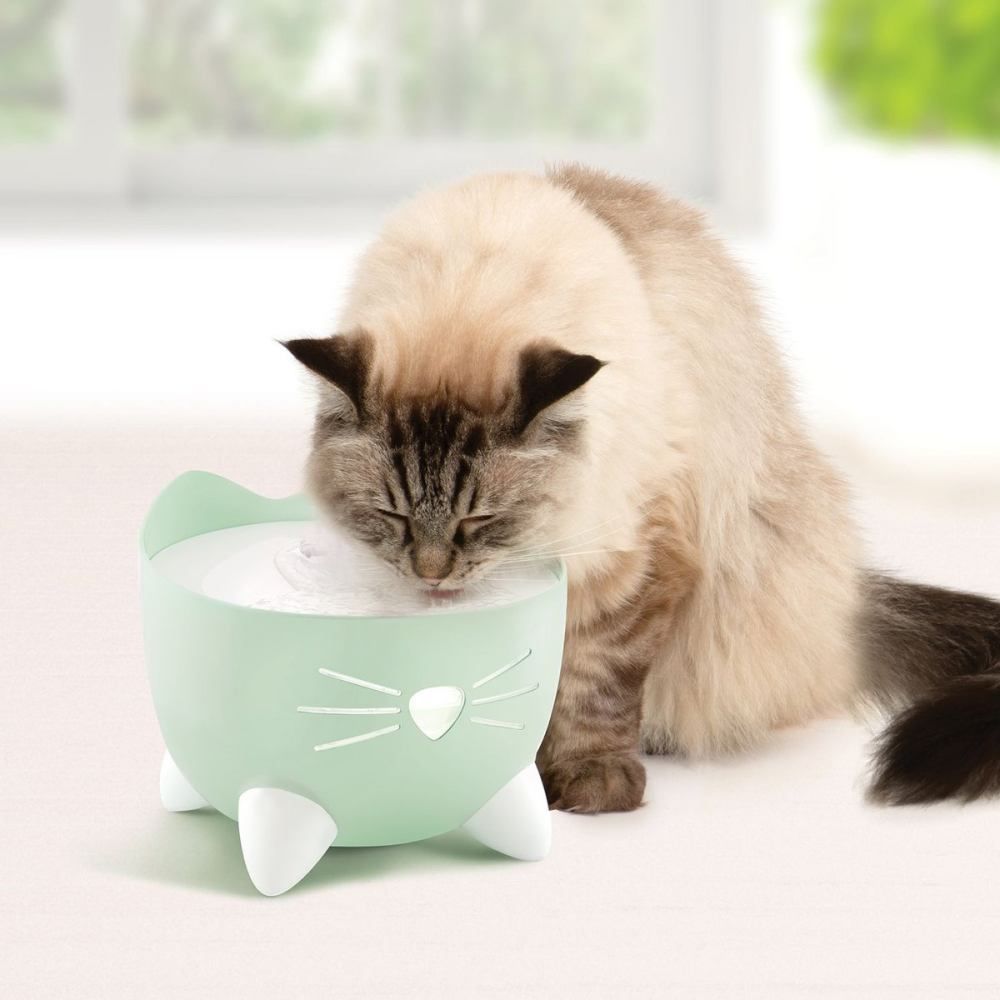 Поилка-фонтан для кошек Catit Pixi 2 л - мятно-зеленая Поилка-фонтан для кошек Catit Pixi 2 л - мятно-зеленая