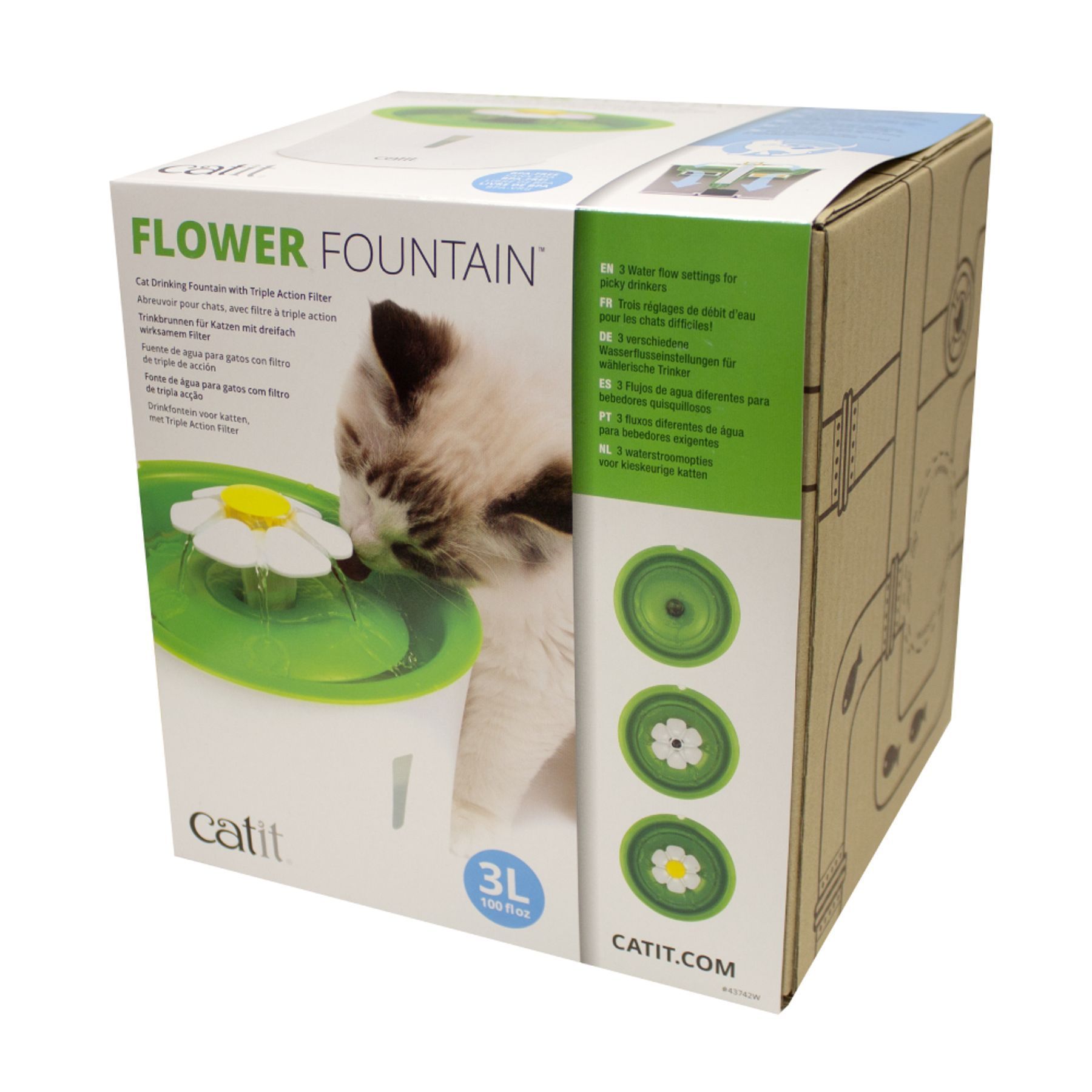 Catit Flower Fountain поїлка-фонтан для котів 3 л - різнокольоровий Catit Flower Fountain поїлка-фонтан для котів 3 л - різнокольоровий