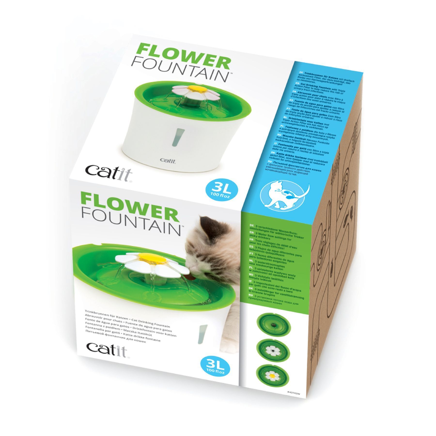 Catit Flower Fountain поїлка-фонтан для котів 3 л - різнокольоровий Catit Flower Fountain поїлка-фонтан для котів 3 л - різнокольоровий