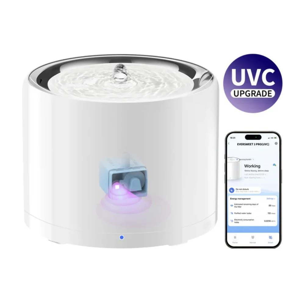 Поїлка-фонтан для котів Petkit EverSweet 3 Pro UVC 1,6 л - білий Поїлка-фонтан для котів Petkit EverSweet 3 Pro UVC 1,6 л - білий