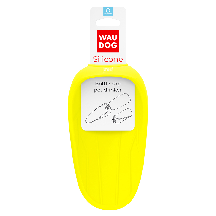 Поїлка-насадка на пляшку WAUDOG Silicone 16,5 х 9 см (жовта)