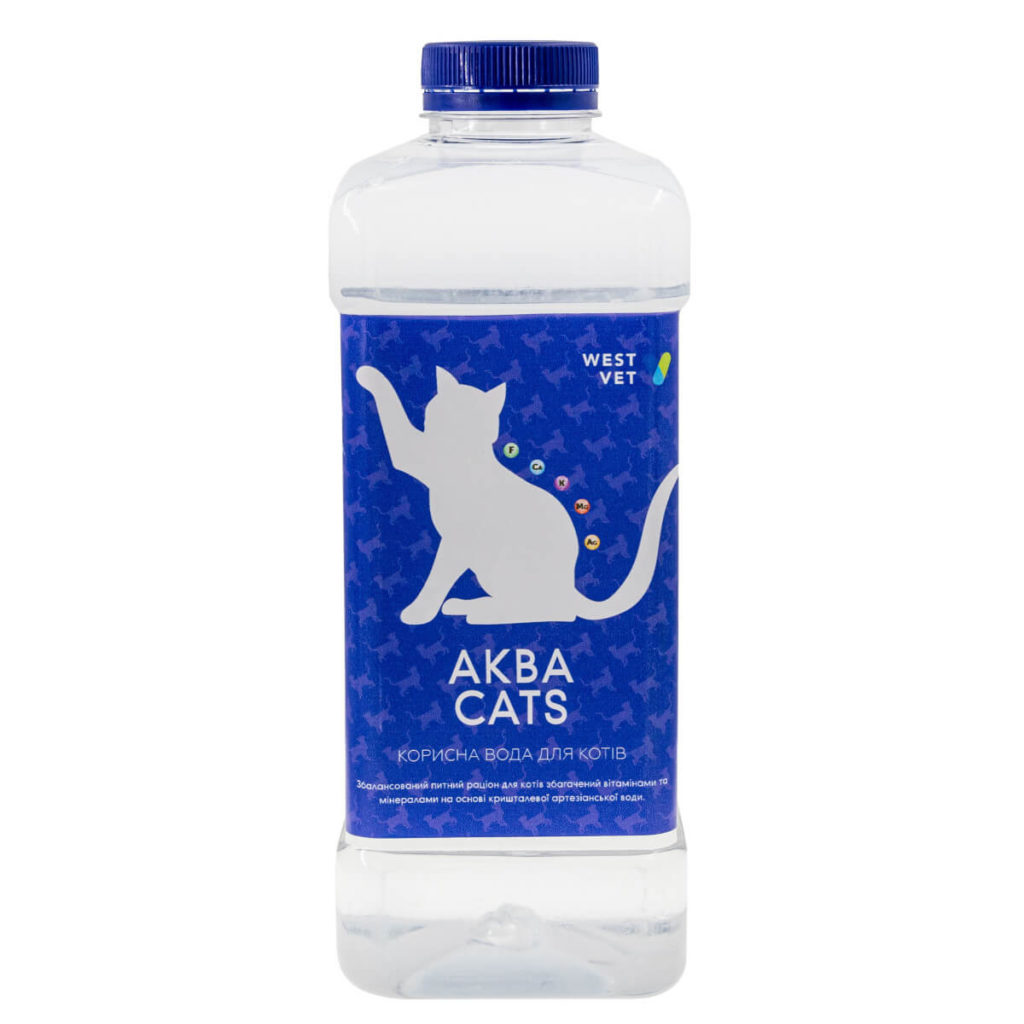 Полезная витаминизированная вода для кошек Аква Cats 1 л