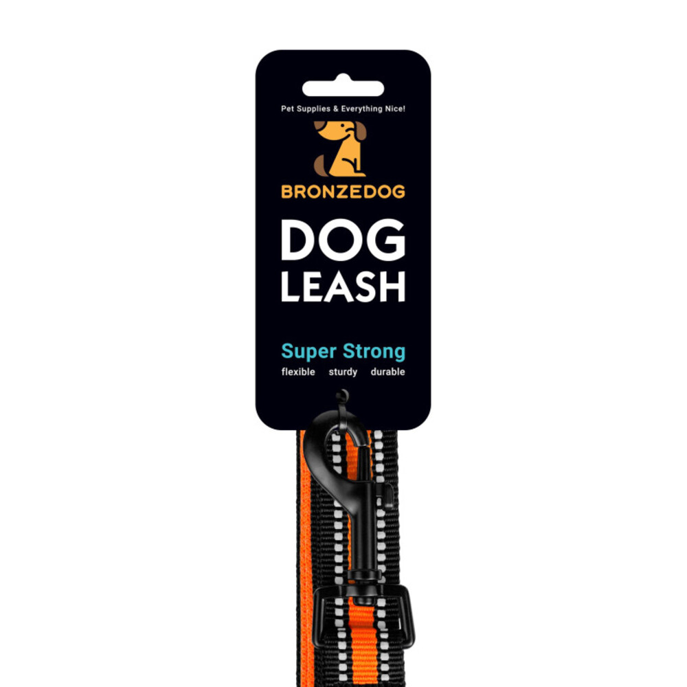 Повідець для собак Barksi BronzeDog Mesh L - помаранчевий Повідець для собак Barksi BronzeDog Mesh L - помаранчевий