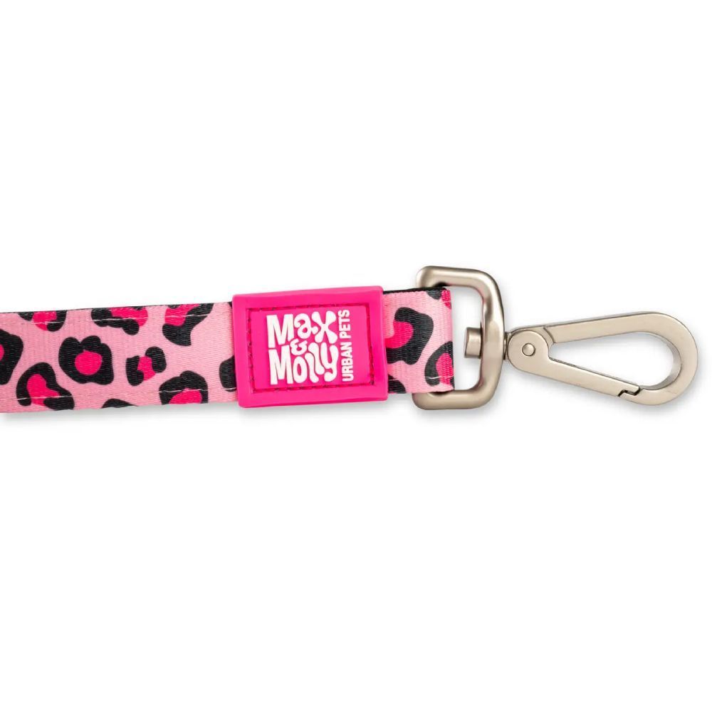 Max Molly Short Leash Рожевий леопард повідець для собак 1,2 м х 1,5 см - різнокольоровий Max Molly Short Leash Рожевий леопард повідець для собак 1,2 м х 1,5 см - різнокольоровий