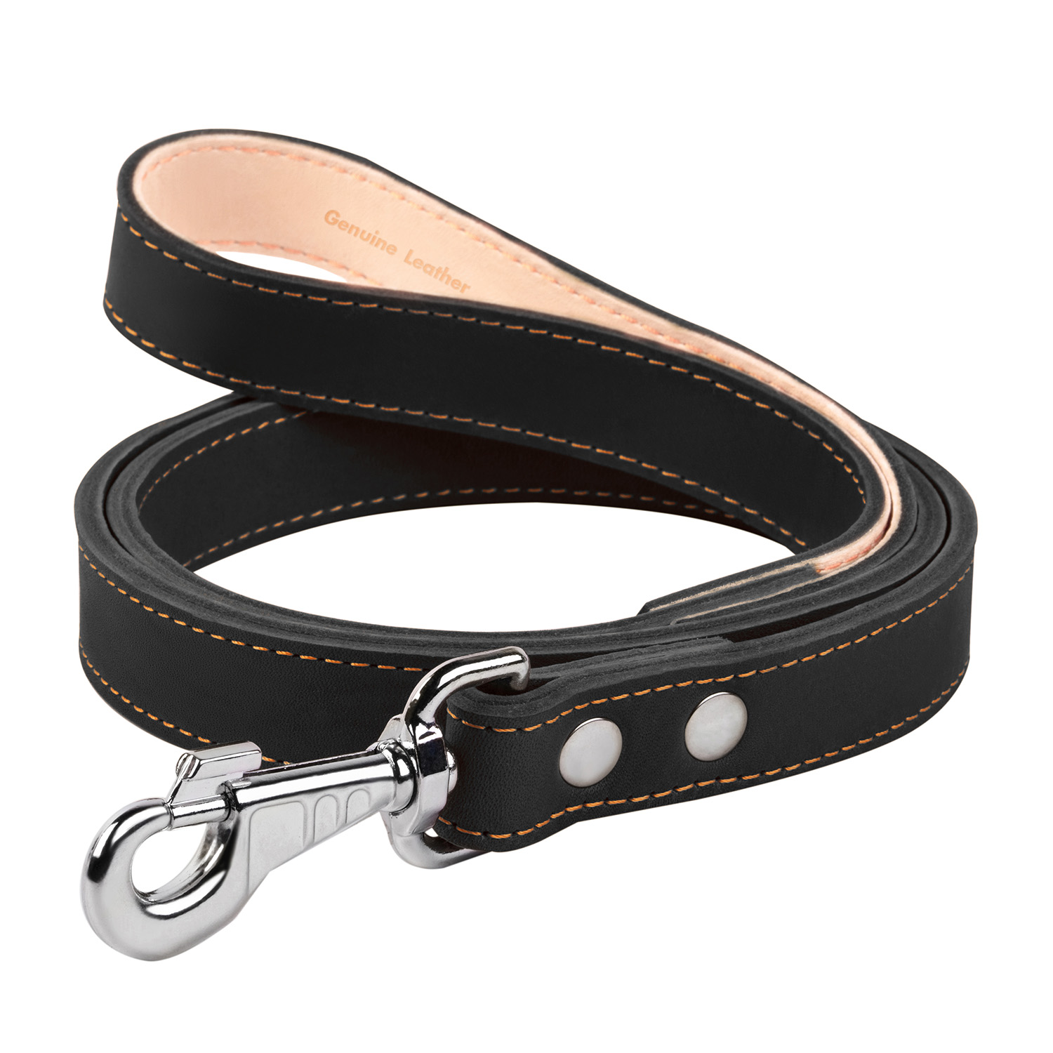 Повідець Collar подвійний з прошивкою 122 см / 20 мм (чорний) Повідець Collar подвійний з прошивкою 122 см / 20 мм (чорний)