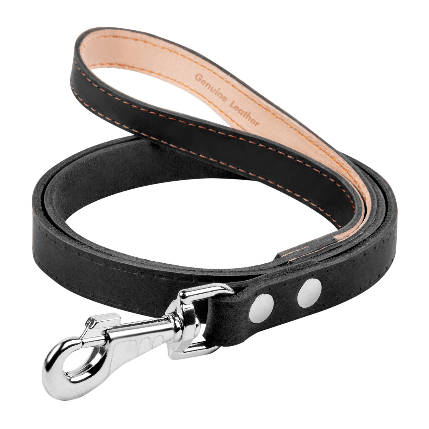 Поводок Collar одинарный непрошитый 122 см / 20 мм (черный)