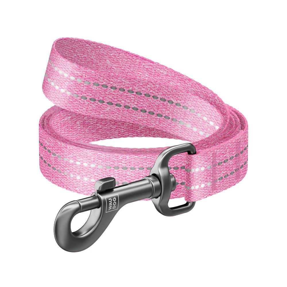 Повідець для собак Collar Waudog Re-cotton M - рожевий Повідець для собак Collar Waudog Re-cotton M - рожевий