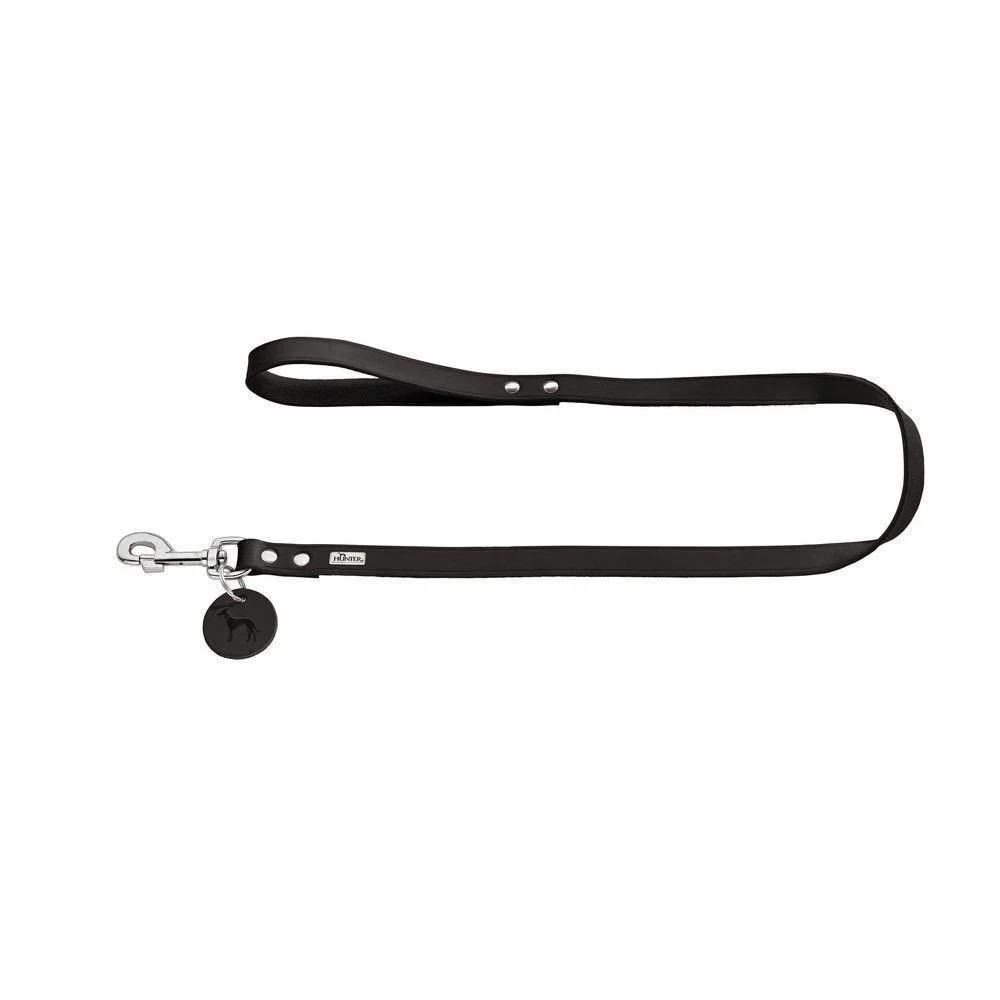 Hunter Leash повідець для собак 1,1м х 1,3см - чорний Hunter Leash повідець для собак 1,1м х 1,3см - чорний