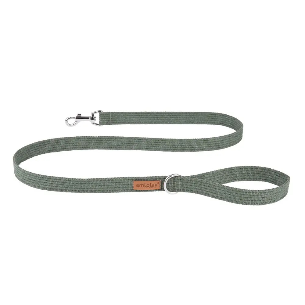 Поводок для собак регулируемый Amiplay Cotton L 160-300/25 мм (хаки) Поводок для собак регулируемый Amiplay Cotton L 160-300/25 мм (хаки)