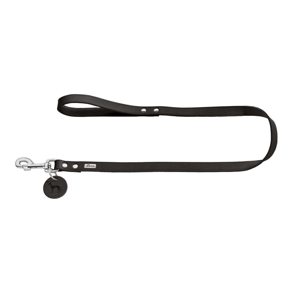 Повідець Hunter шкіряний «Leash» 1 м / 16 мм (чорний) Повідець Hunter шкіряний «Leash» 1 м / 16 мм (чорний)
