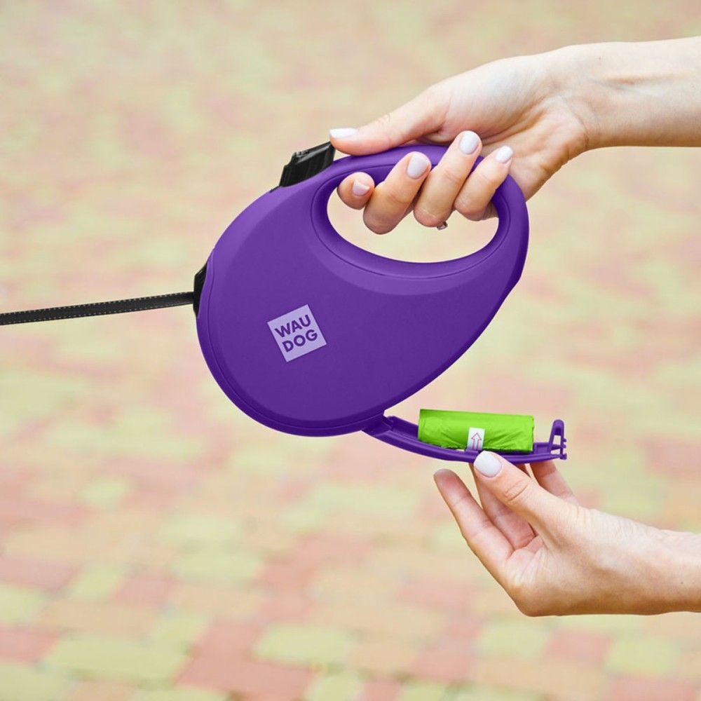 Waudog R-leash поводок-рулетка для собак L лента 5 м - фиолетовый