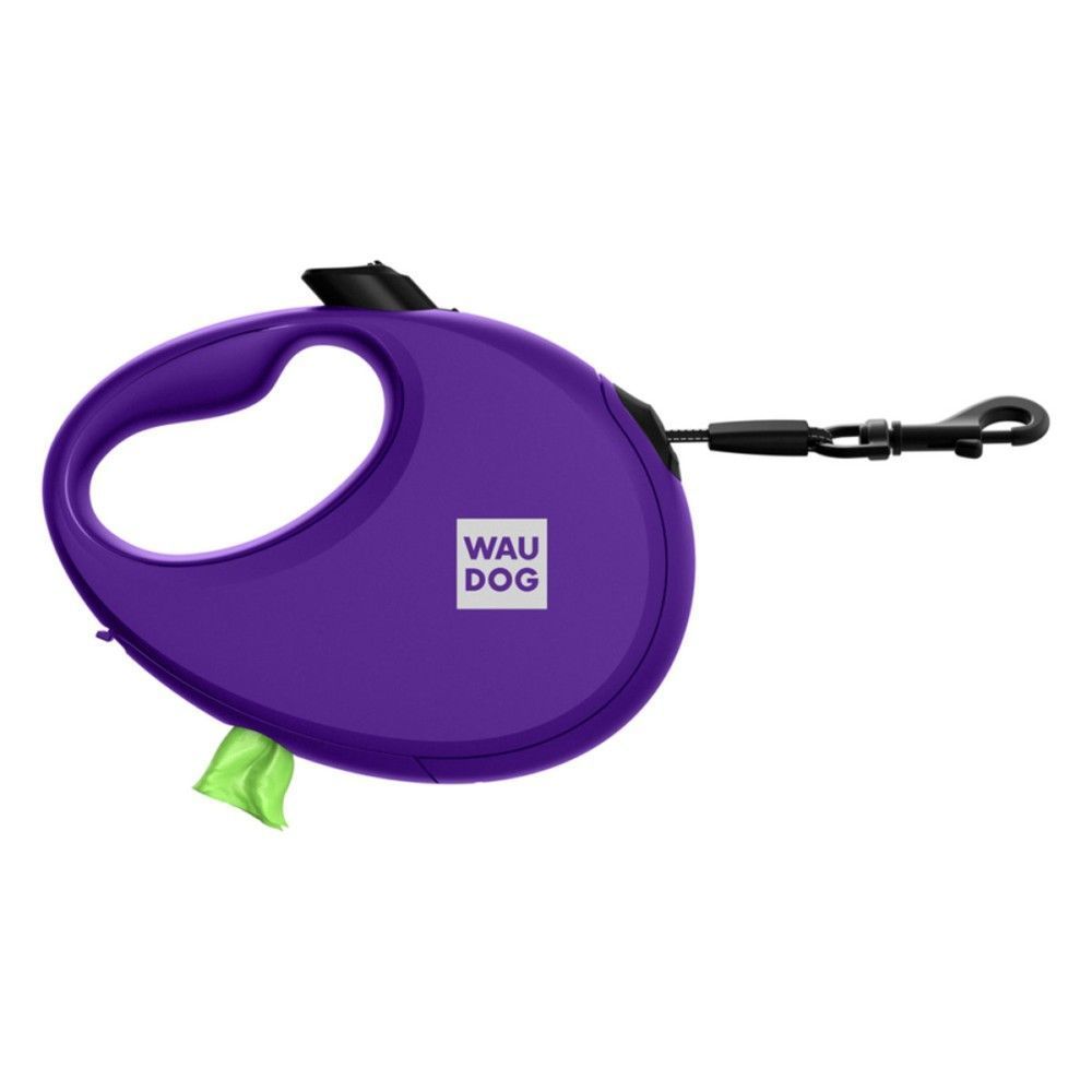 Waudog R-leash повідець-рулетка для собак M стрічка 5 м - фіолетовий Waudog R-leash повідець-рулетка для собак M стрічка 5 м - фіолетовий