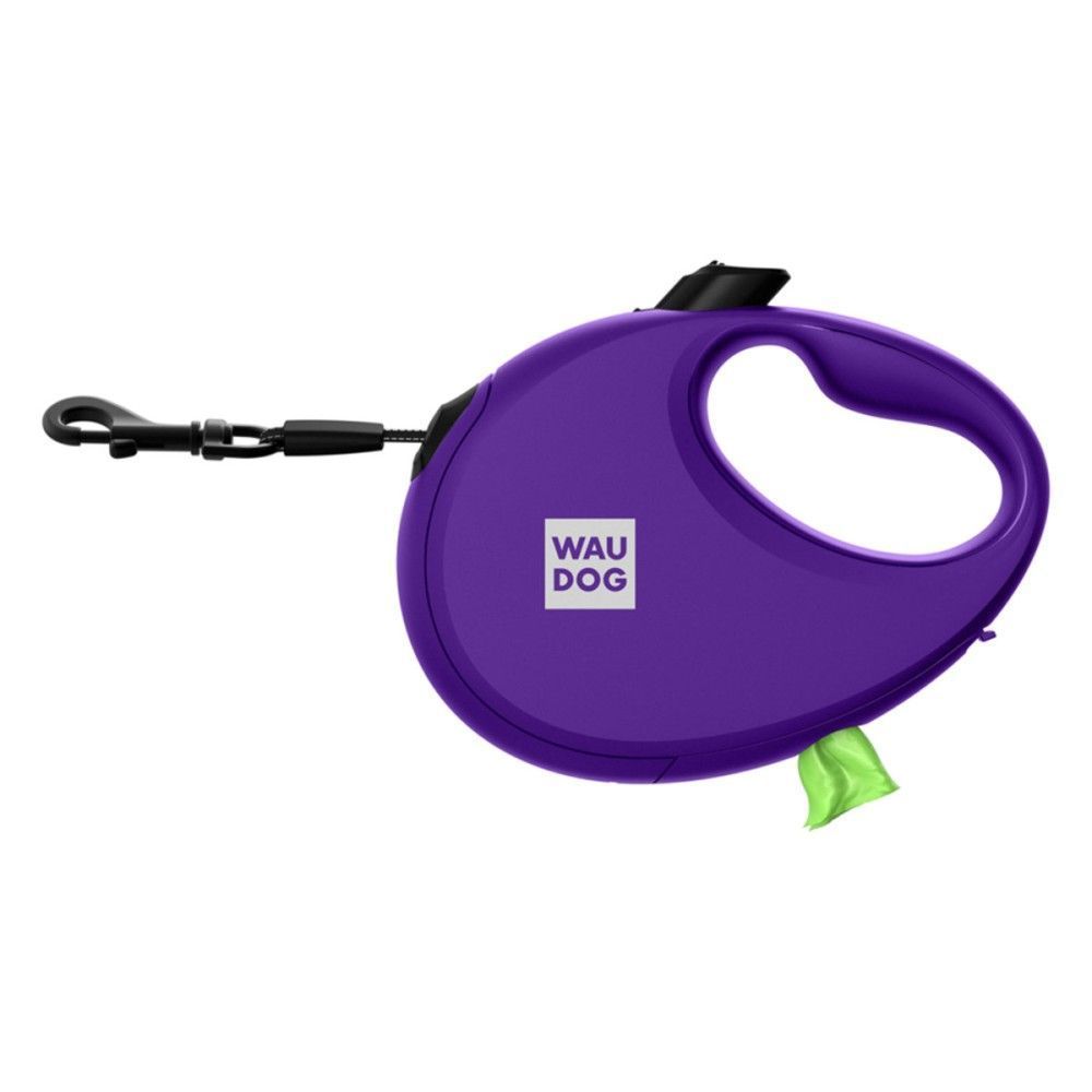 Waudog R-leash повідець-рулетка для собак M стрічка 5 м - фіолетовий Waudog R-leash повідець-рулетка для собак M стрічка 5 м - фіолетовий