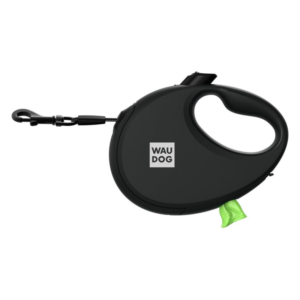 Waudog R-leash повідець-рулетка для собак S стрічка 3 м - чорний Waudog R-leash повідець-рулетка для собак S стрічка 3 м - чорний