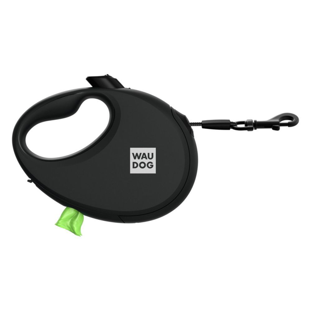 Waudog R-leash повідець-рулетка для собак S стрічка 3 м - чорний Waudog R-leash повідець-рулетка для собак S стрічка 3 м - чорний