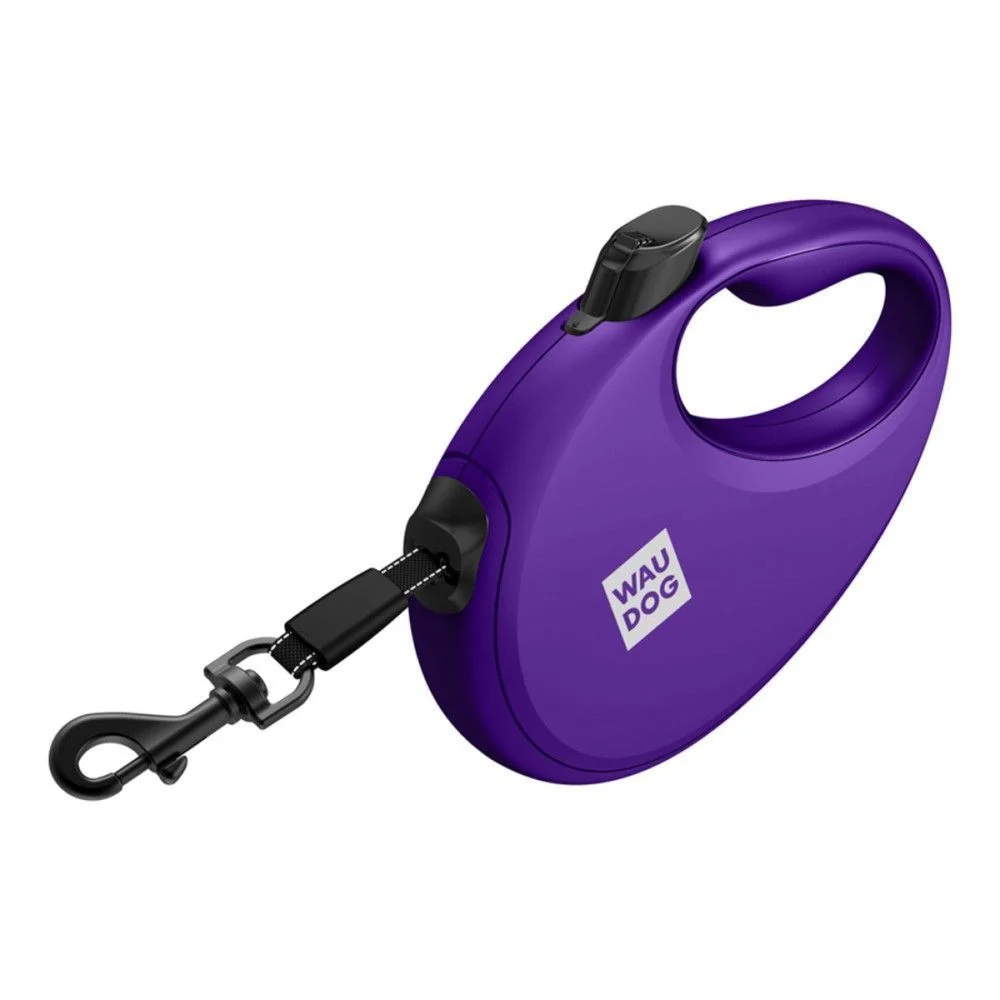 Waudog R-leash поводок-рулетка для собак S лента 3 м - фиолетовый Waudog R-leash поводок-рулетка для собак S лента 3 м - фиолетовый