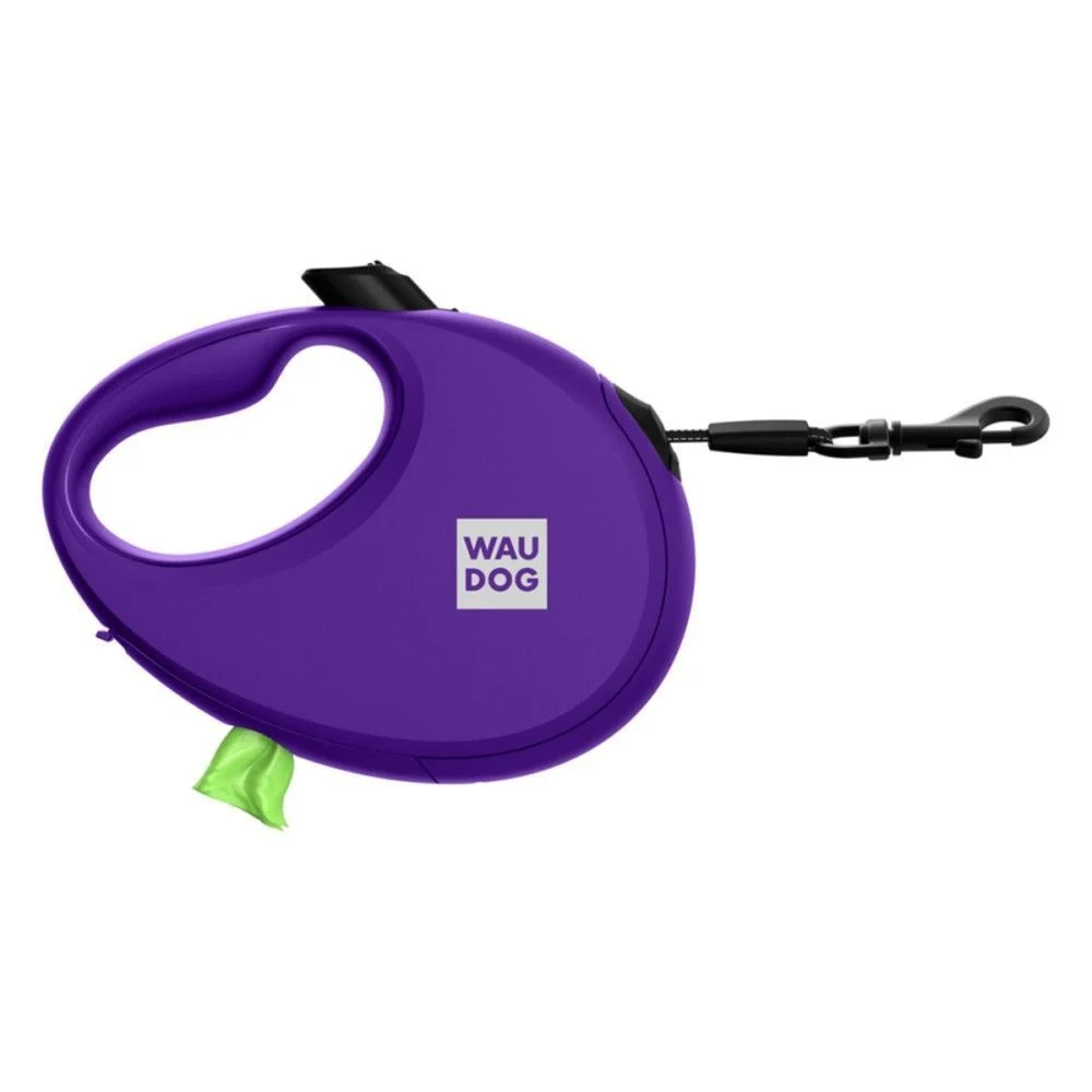 Waudog R-leash поводок-рулетка для собак S лента 3 м - фиолетовый Waudog R-leash поводок-рулетка для собак S лента 3 м - фиолетовый
