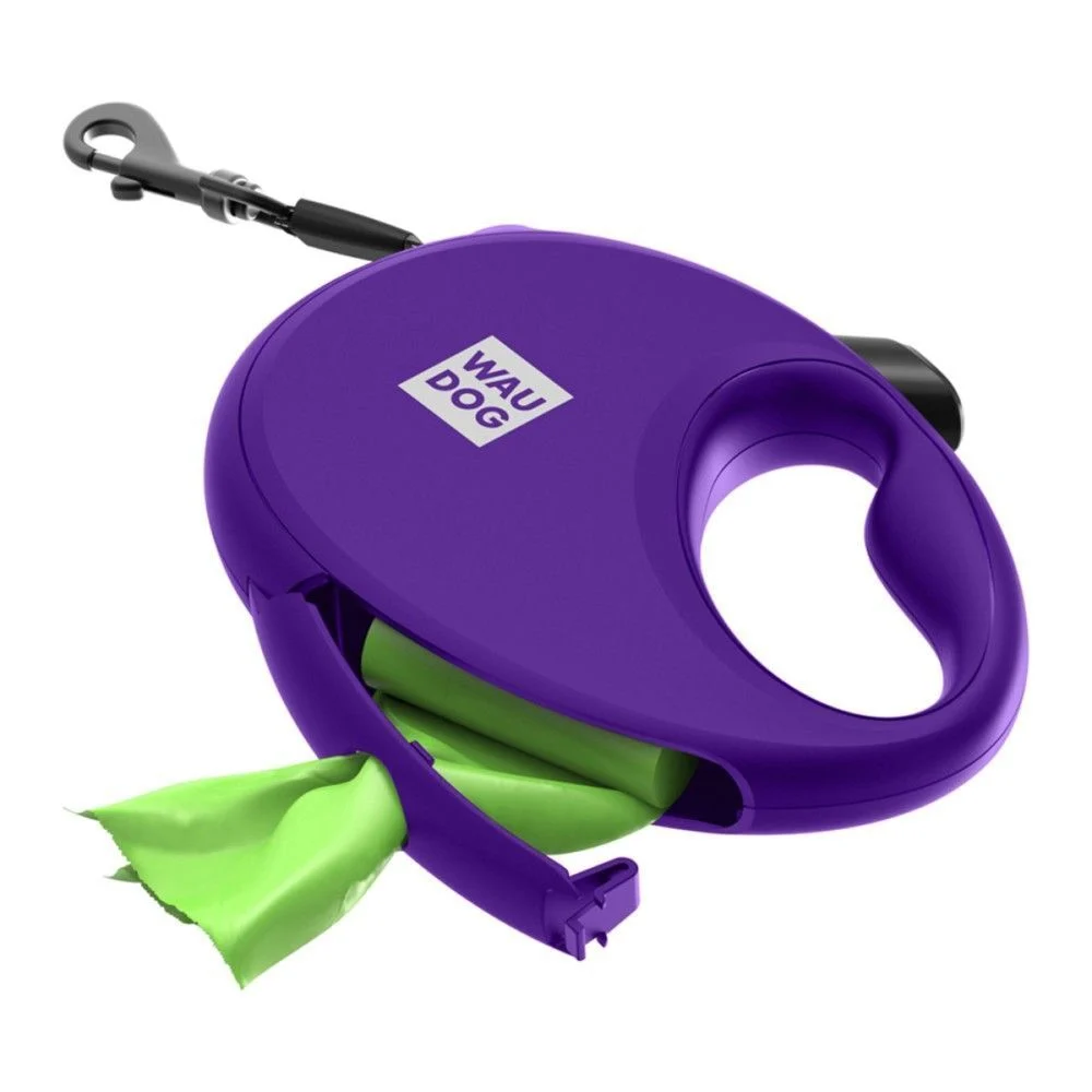 Waudog R-leash поводок-рулетка для собак S лента 3 м - фиолетовый Waudog R-leash поводок-рулетка для собак S лента 3 м - фиолетовый