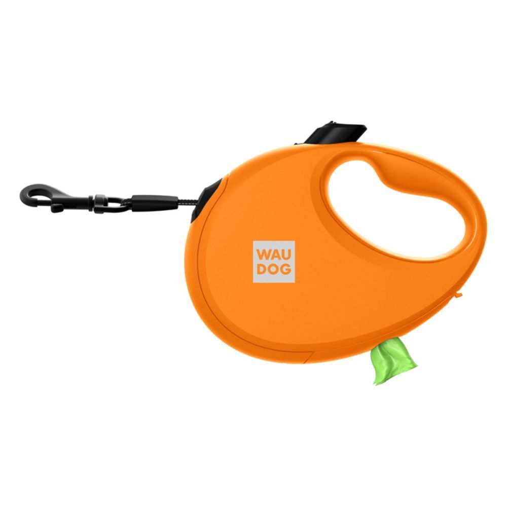 Waudog R-leash поводок-рулетка для собак S лента 3 м - оранжевый Waudog R-leash поводок-рулетка для собак S лента 3 м - оранжевый
