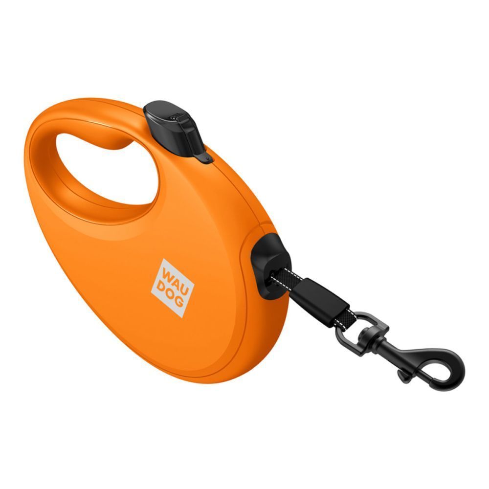 Waudog R-leash поводок-рулетка для собак S лента 3 м - оранжевый Waudog R-leash поводок-рулетка для собак S лента 3 м - оранжевый