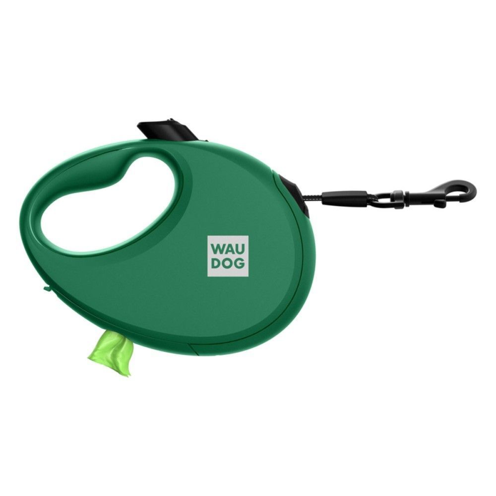 Waudog R-leash поводок-рулетка для собак S лента 3 м - зеленый Waudog R-leash поводок-рулетка для собак S лента 3 м - зеленый