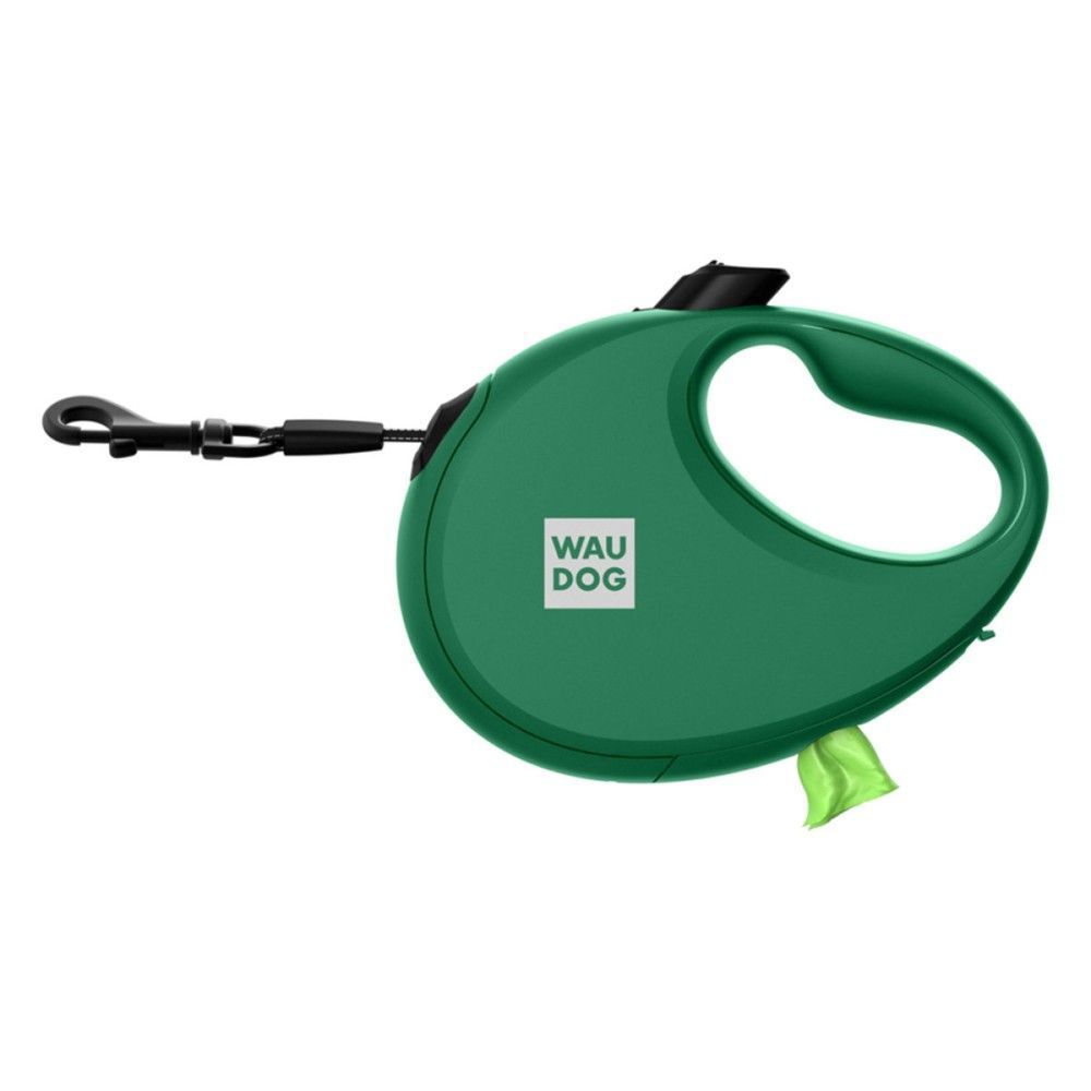 Waudog R-leash поводок-рулетка для собак S лента 3 м - зеленый Waudog R-leash поводок-рулетка для собак S лента 3 м - зеленый