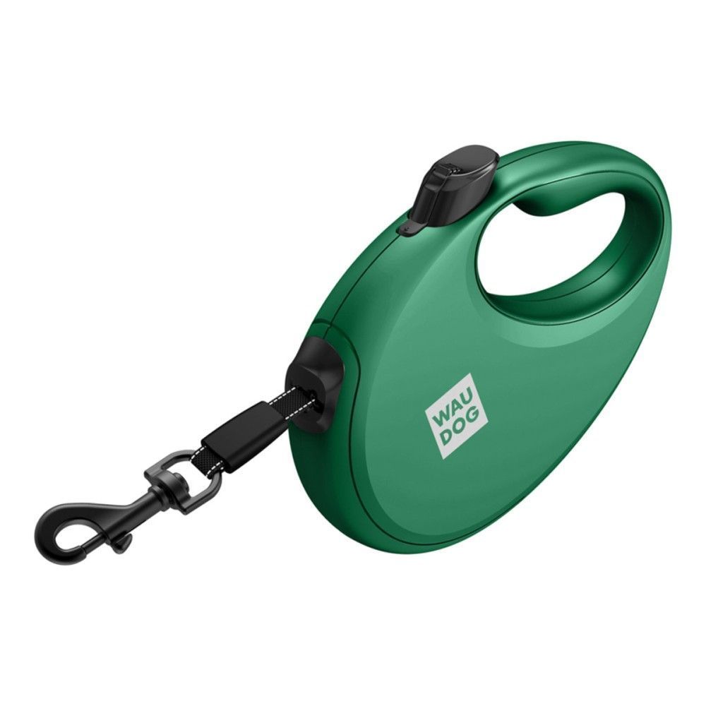 Waudog R-leash повідець-рулетка для собак M стрічка 5 м - зелений Waudog R-leash повідець-рулетка для собак M стрічка 5 м - зелений