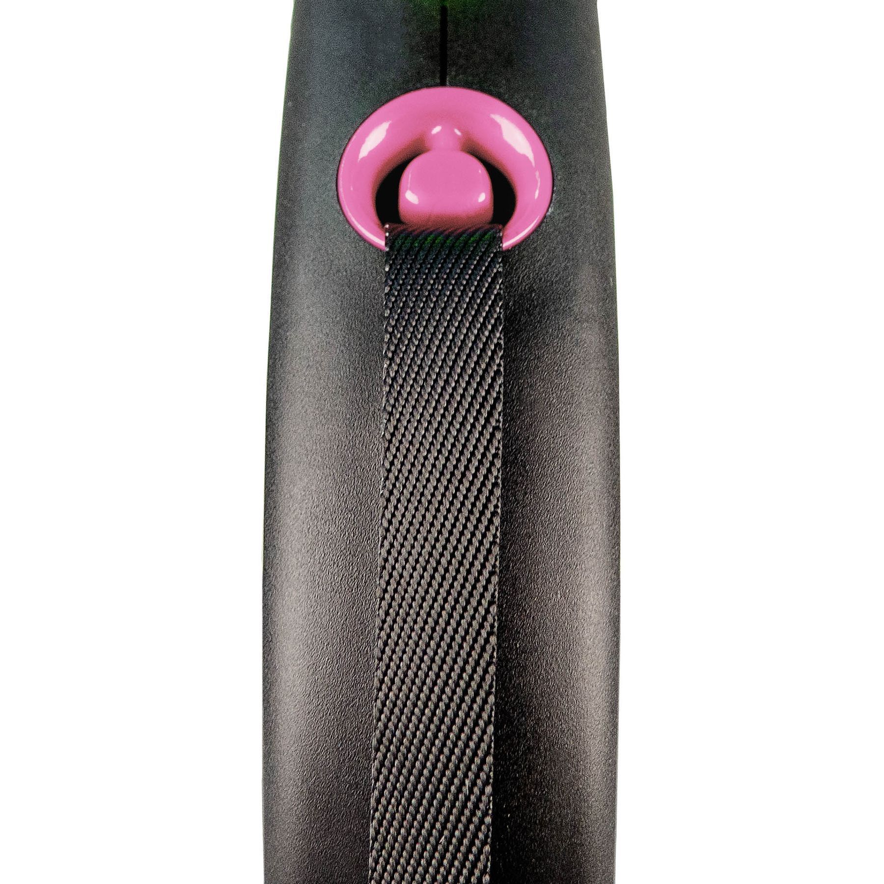 Flexi Black Design повідець-рулетка для собак S стрічка 5 м - рожевий