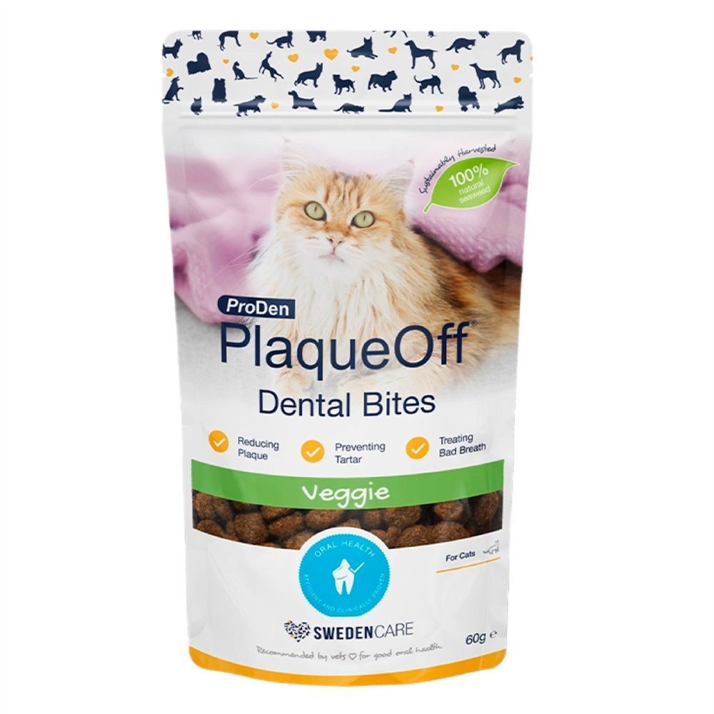 Ласощі для котів ProDen PlaqueOff Dental Bites 60 г - овочі Ласощі для котів ProDen PlaqueOff Dental Bites 60 г - овочі