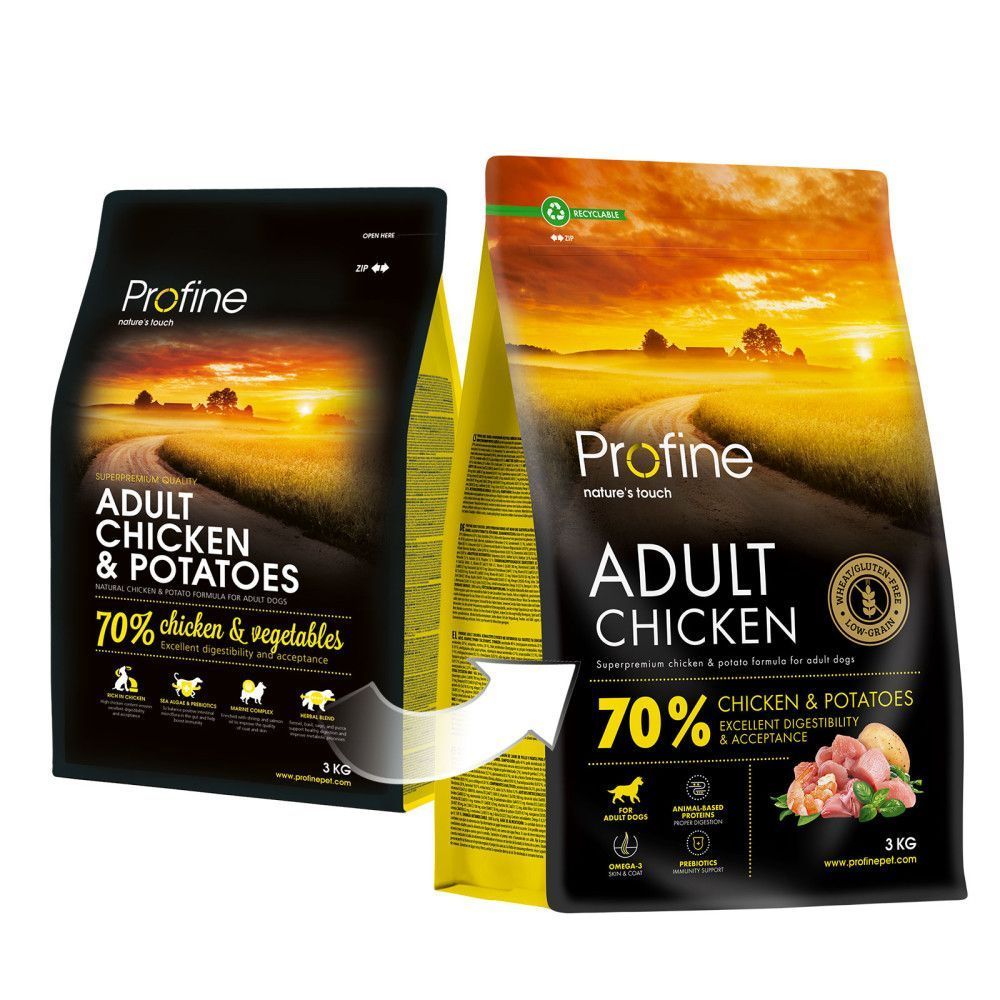 Сухий корм для собак Profine Adult 3 кг - курка та картопля Сухий корм для собак Profine Adult 3 кг - курка та картопля